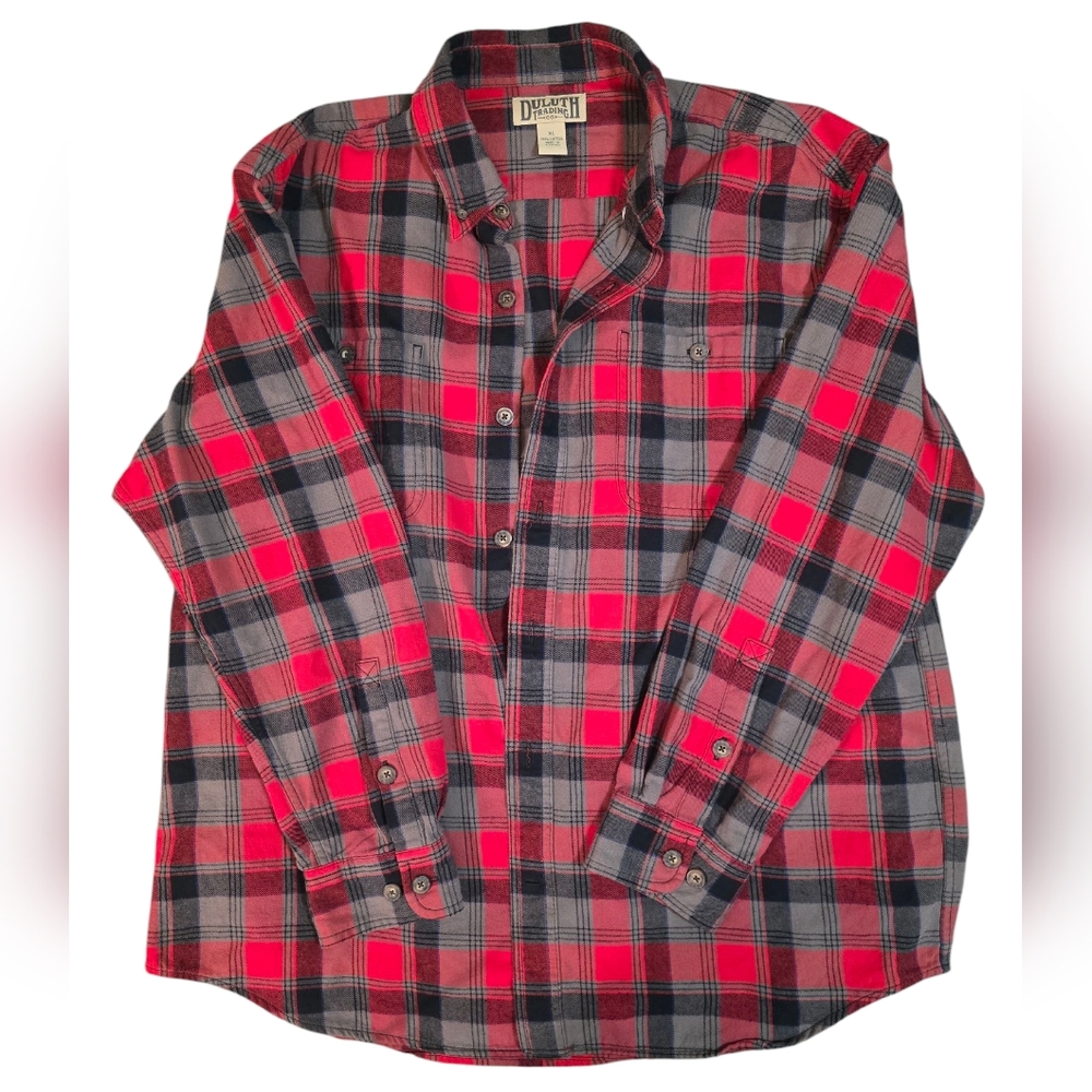Duluth Trading Co Men's Red Plaid Shirt